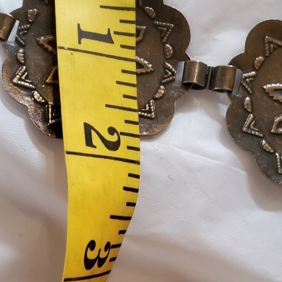 Vintage Faux Turquoise Conch belt M - Picture 9 of 9